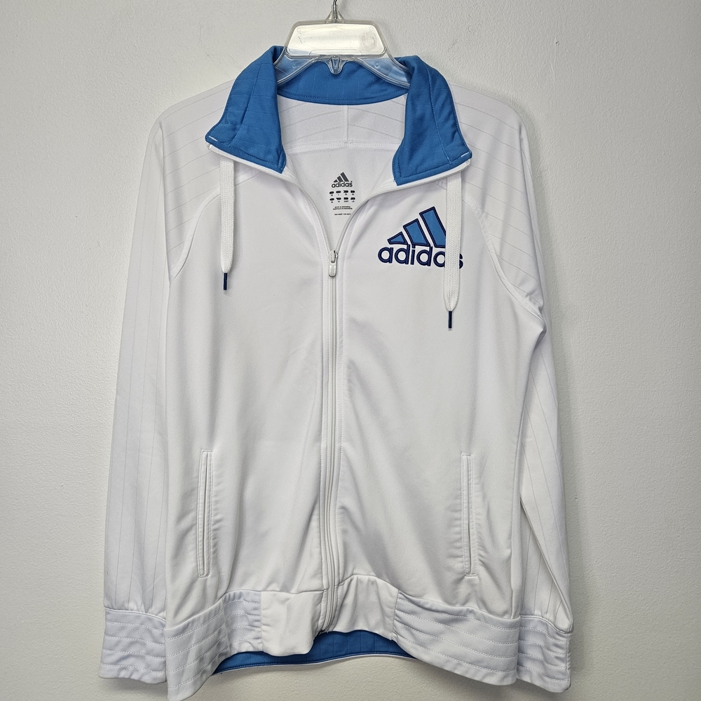 adidas White and Blue Women's Jacket